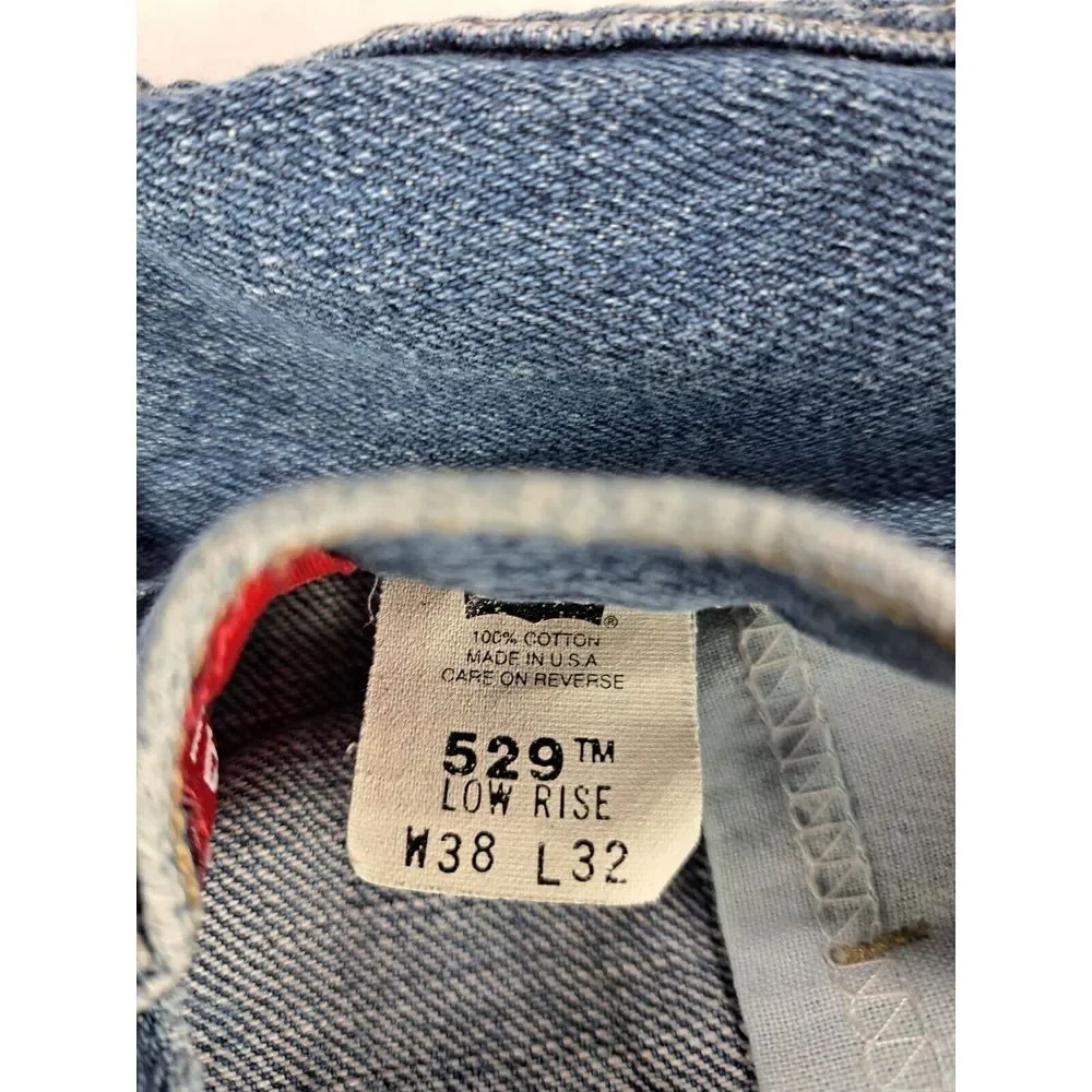 Vintage Levis 529 Low Rise Straight Leg‎ 38x32 ACT 39 Jeans 2002 Y2K Made in USA